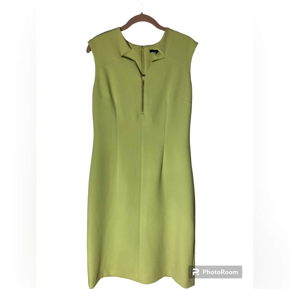 Alex Marie cut out crepe lime midi dress.